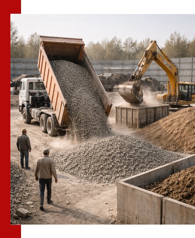 Доставка нерудных материалов с погрузкой и разгрузкой в Снежинске