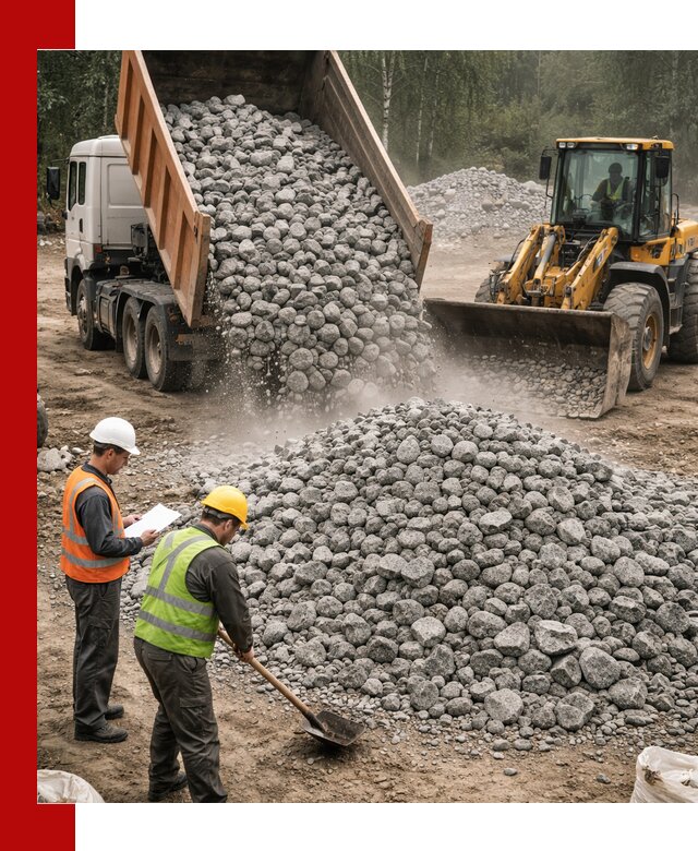 Гранитный щебень фракция 70-150 доставка в Снежинске