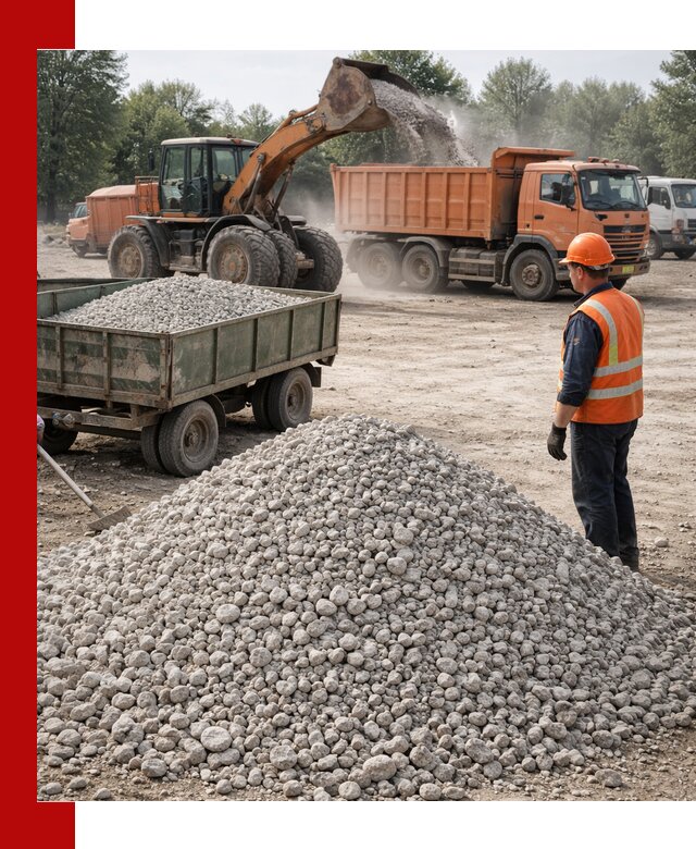 Доставка известнякового щебня фракция 20–40 в Снежинске