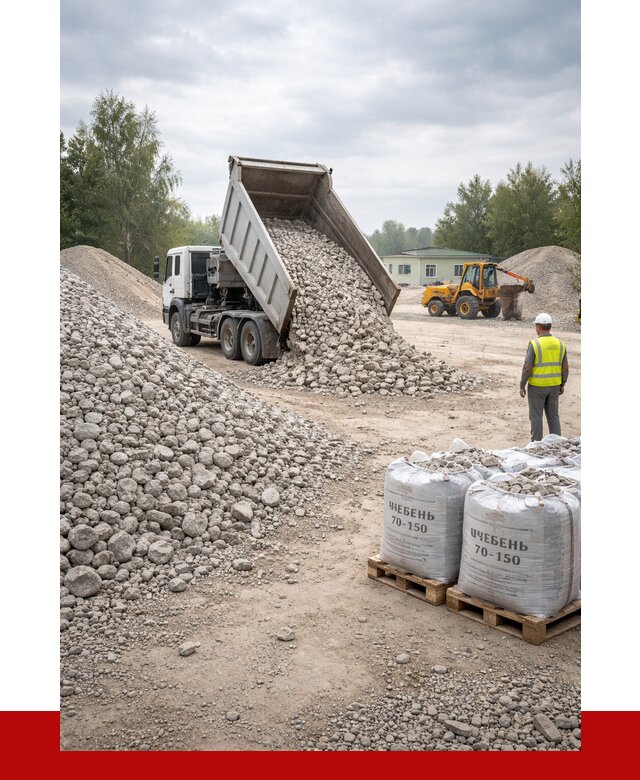 Известняковый щебень фракция 70-150 в Снежинске от 1299 р. | ПРОНЕРУДСнж