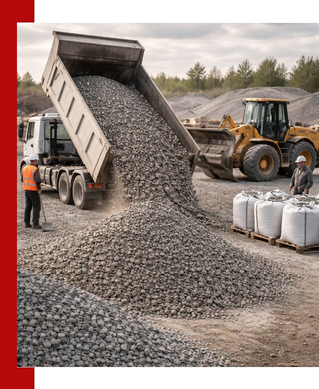 Бетонный щебень фракция 5–20 с доставкой в Снежинске