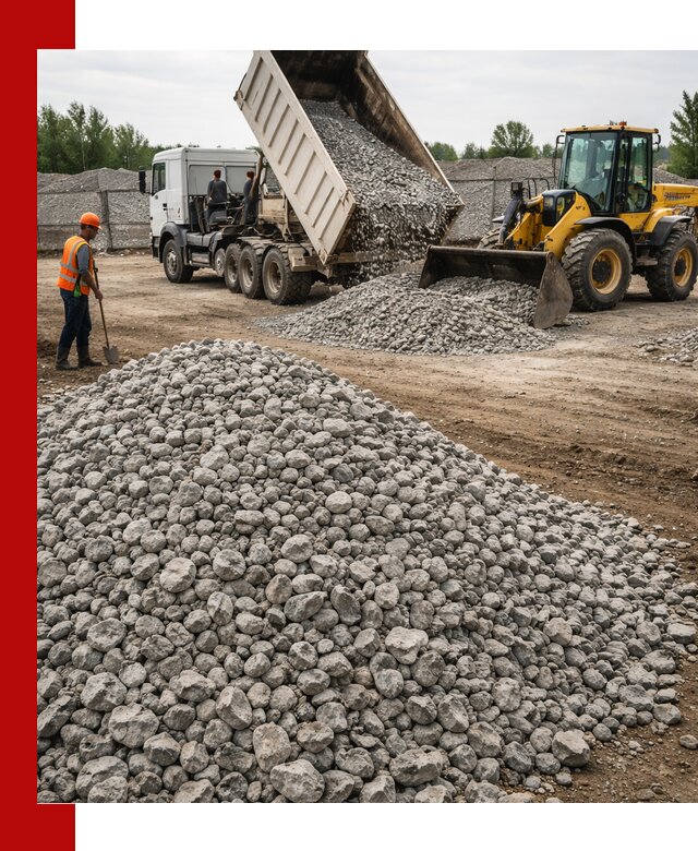 Доставка бетонного щебня фракции 40-70 в Снежинске