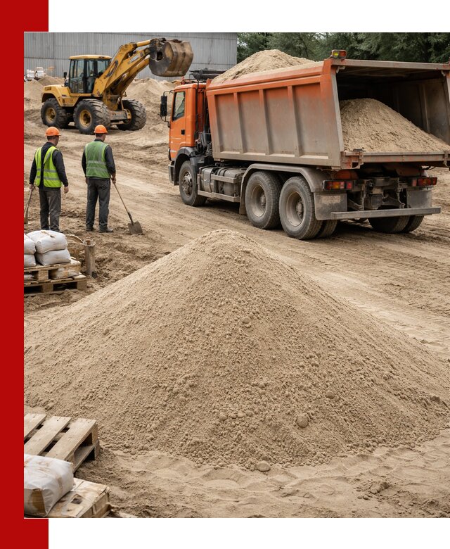 Доставка и продажа мытого речного песка в Снежинске