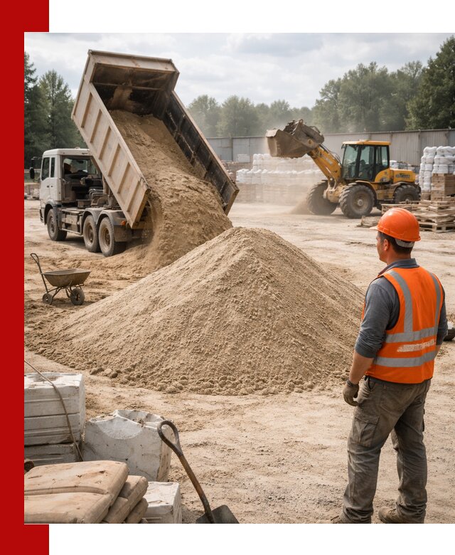 Доставка строительного песка с самосвалом в Снежинске