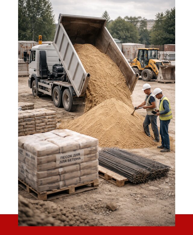 Песок для бетона в Снежинске от 2598 р. с доставкой, ПРОНЕРУДСнж