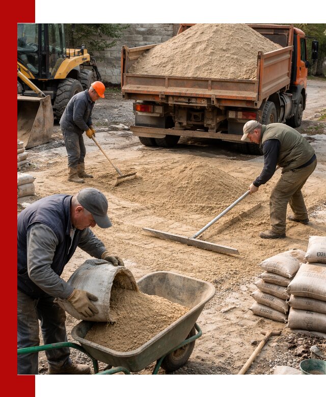 Поставка песка для стяжки в Снежинске с быстрой доставкой
