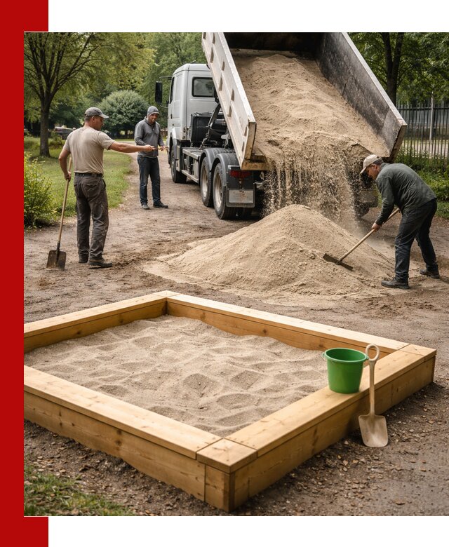 Песок для песочницы с доставкой в Снежинске недорого и чистый