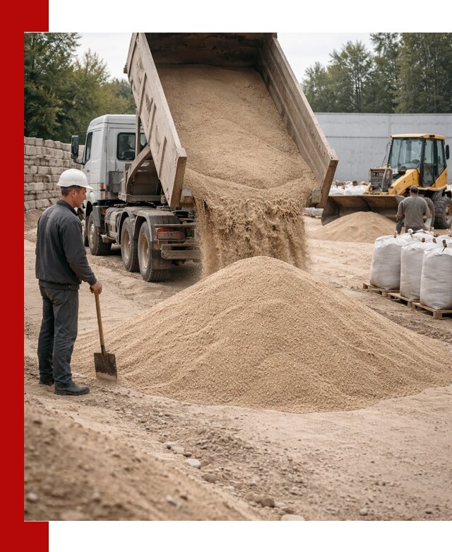 Кварцевый песок фракция 0–3 мм с доставкой в Снежинске