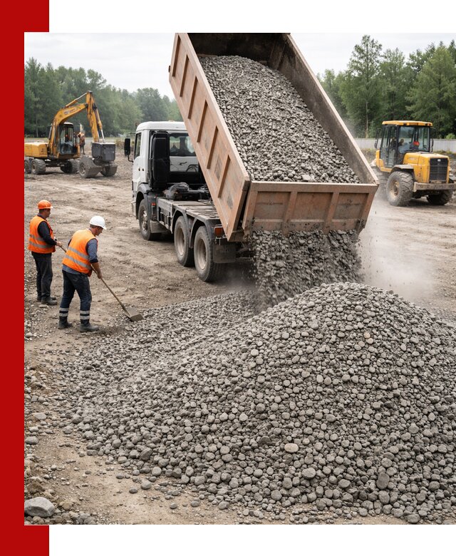 Доставка гравия фракции 40-70 в Снежинске оптом и в розницу