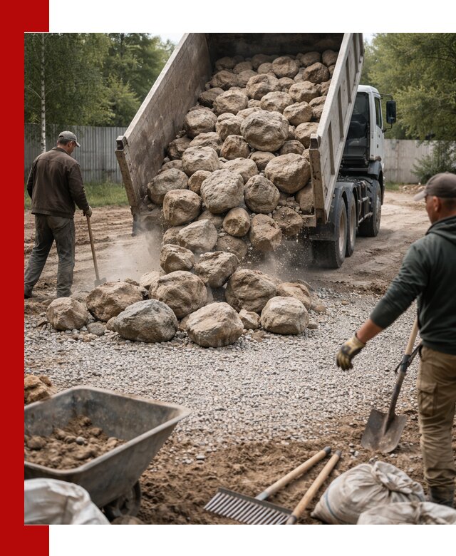 Доставка и укладка булыжника в Снежинске