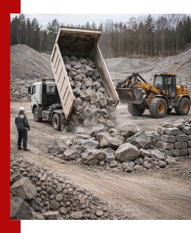 Доставка и продажа бутового гранитного камня в Снежинске