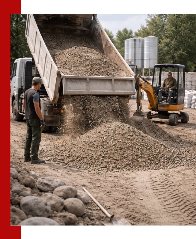 Доставка ПГС С3 в Снежинске самосвалами и миксерами