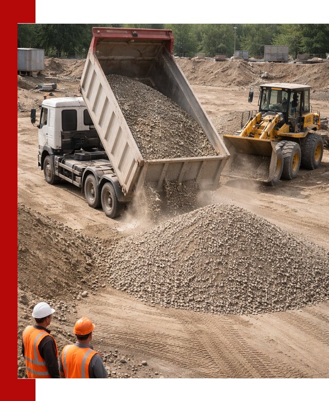 Щебень с песком (ЩГПС С2) с доставкой в Снежинске
