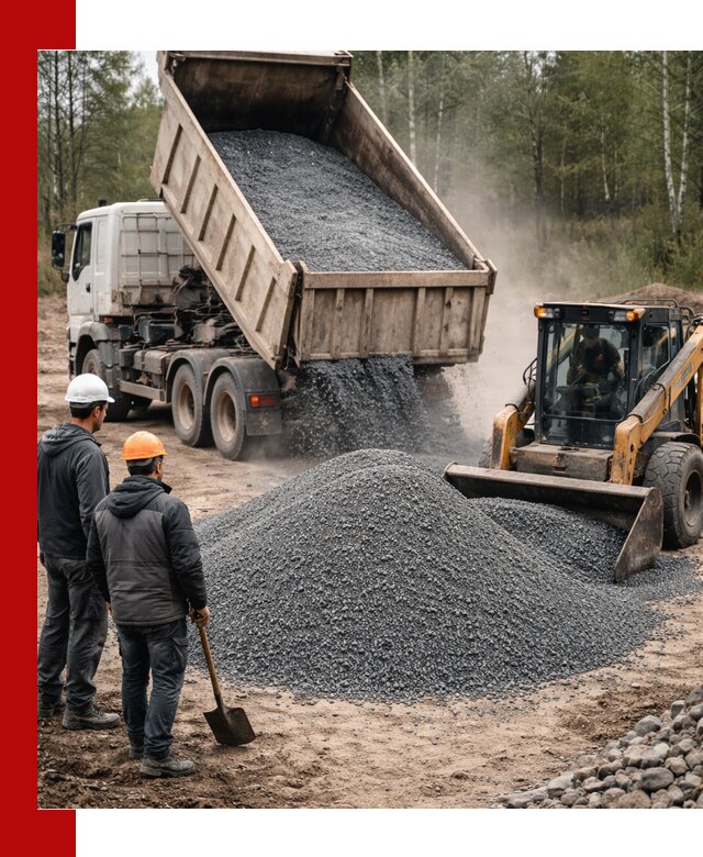 Гранитный отсев 0-5 с доставкой и разгрузкой в Снежинске