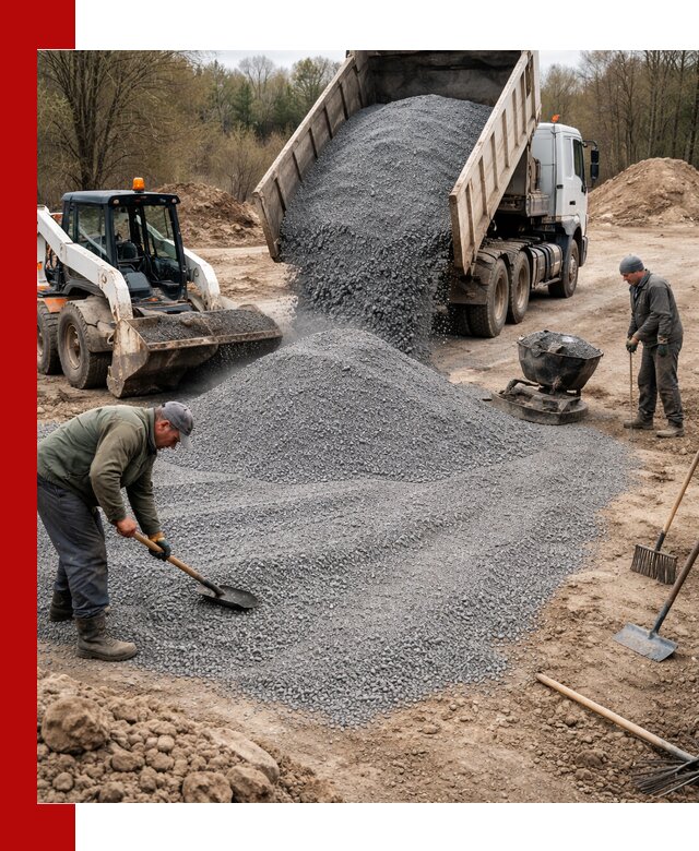 Отсев для подсыпки в Снежинске — доставка и подсыпка на участок