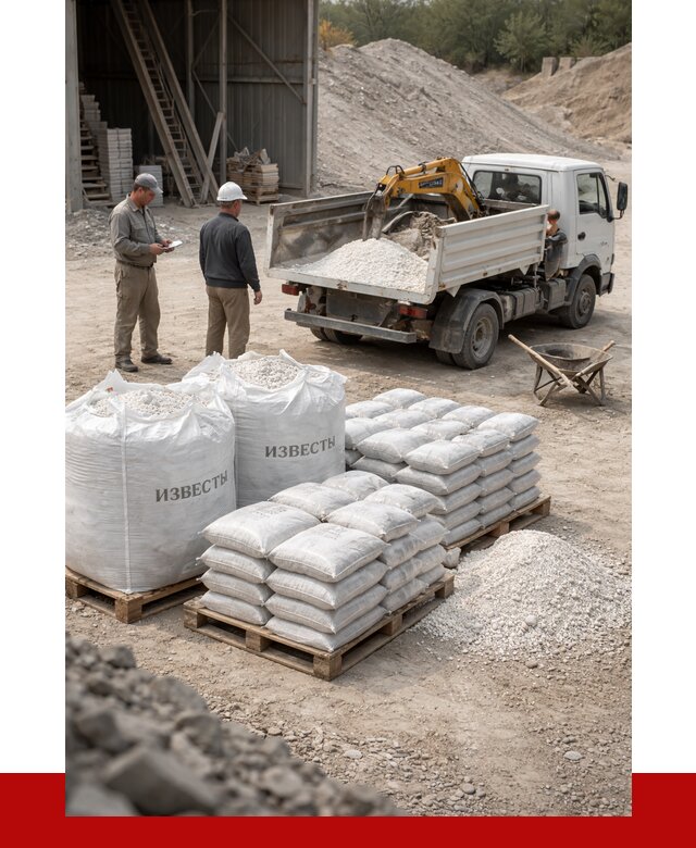 Известь строительная в Снежинске с доставкой от 4365 р. | ПРОНЕРУДСнж