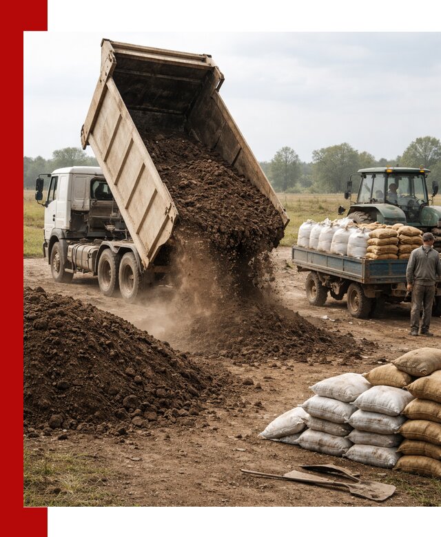 Доставка грунта и удобрений оптом в Снежинске для сельхоз и строительства