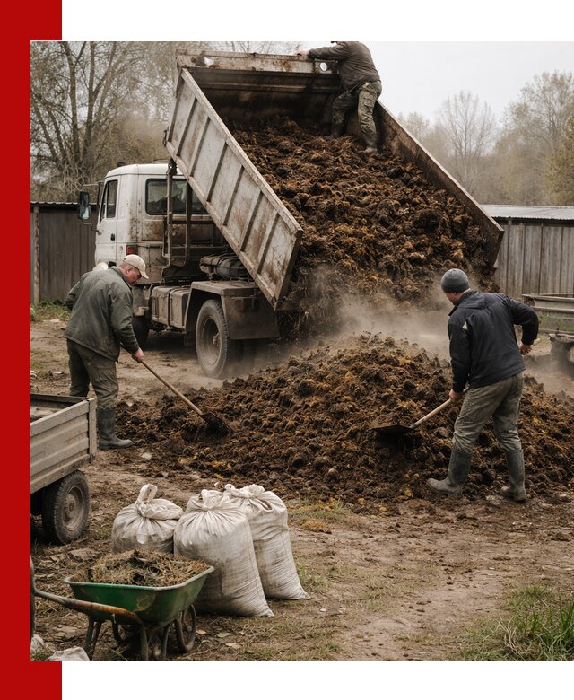 Доставка коровьего навоза самосвалом в Снежинске