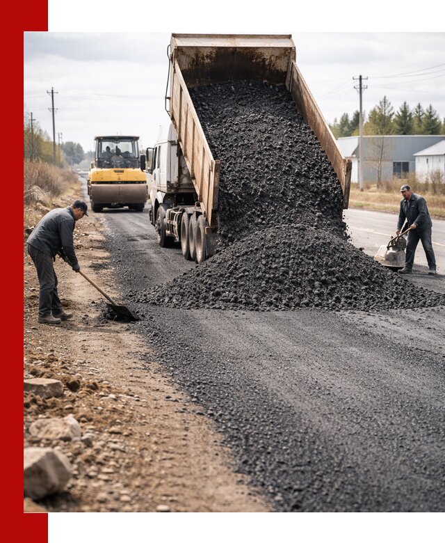 Асфальтовая крошка для дорог в Снежинске — поставка и доставка