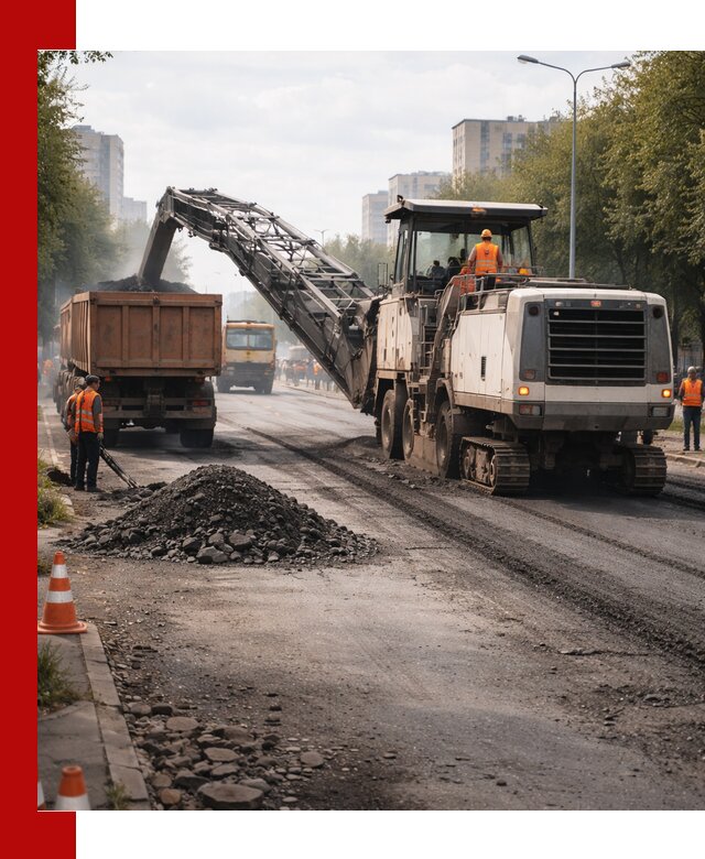 Фрезерованный асфальт в Снежинске — удаление и вывоз старого покрытия