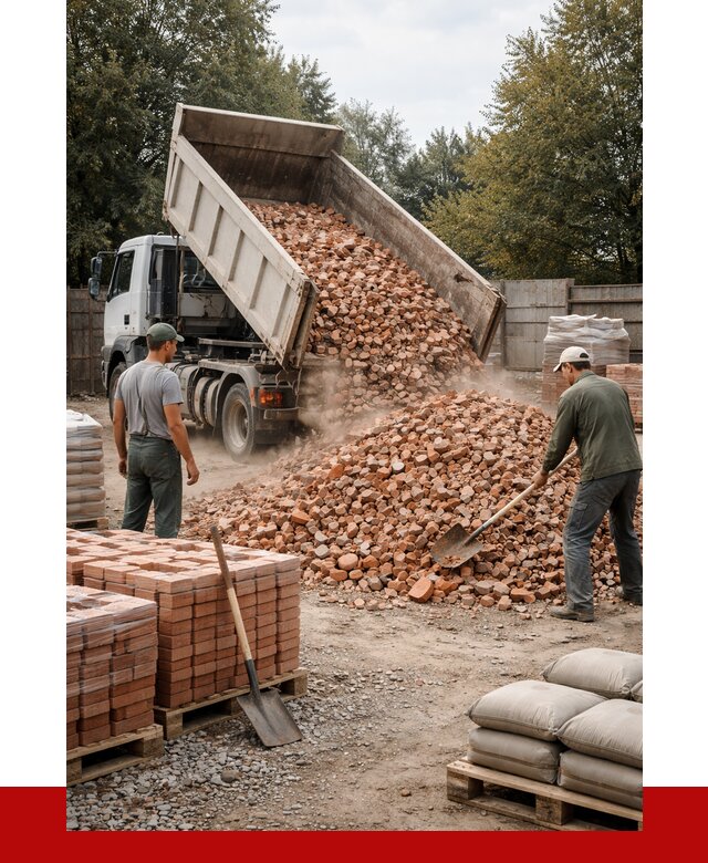 Бой кирпича в Снежинске с доставкой от 4365 руб/куб | ПРОНЕРУДСнж