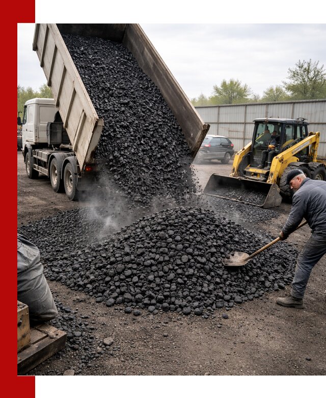 Доставка угля орех в Снежинске оптом и в розницу