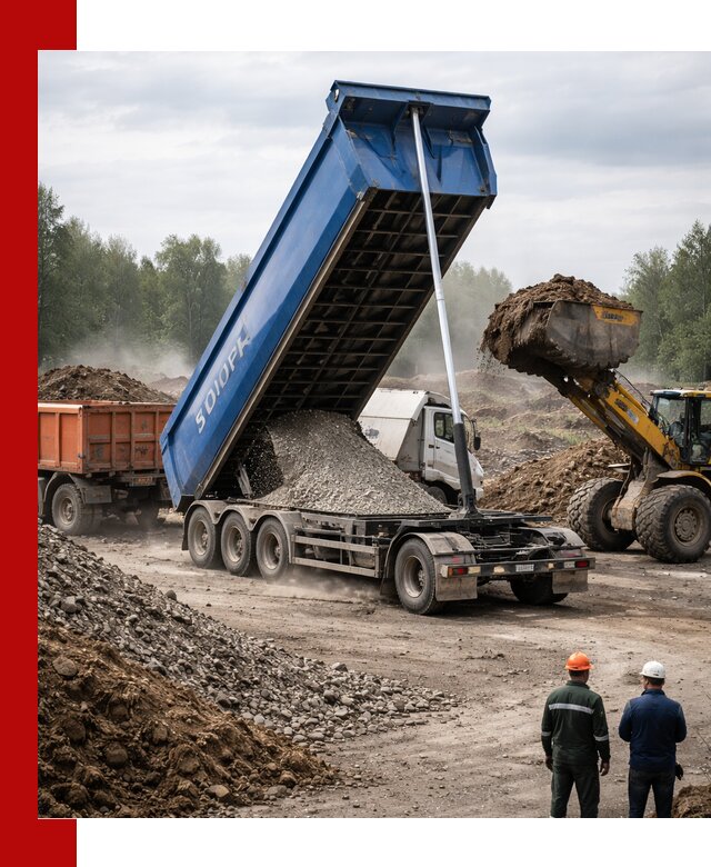 Аренда тонар 40 тонн в Снежинске с доставкой материалов