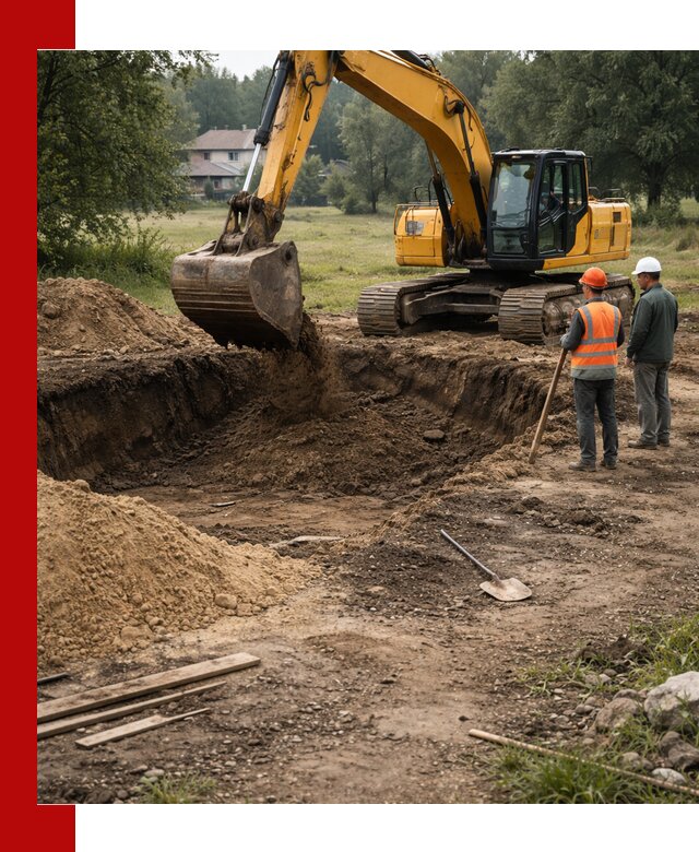 Рытье котлована под фундамент в Снежинске (быстро и недорого)