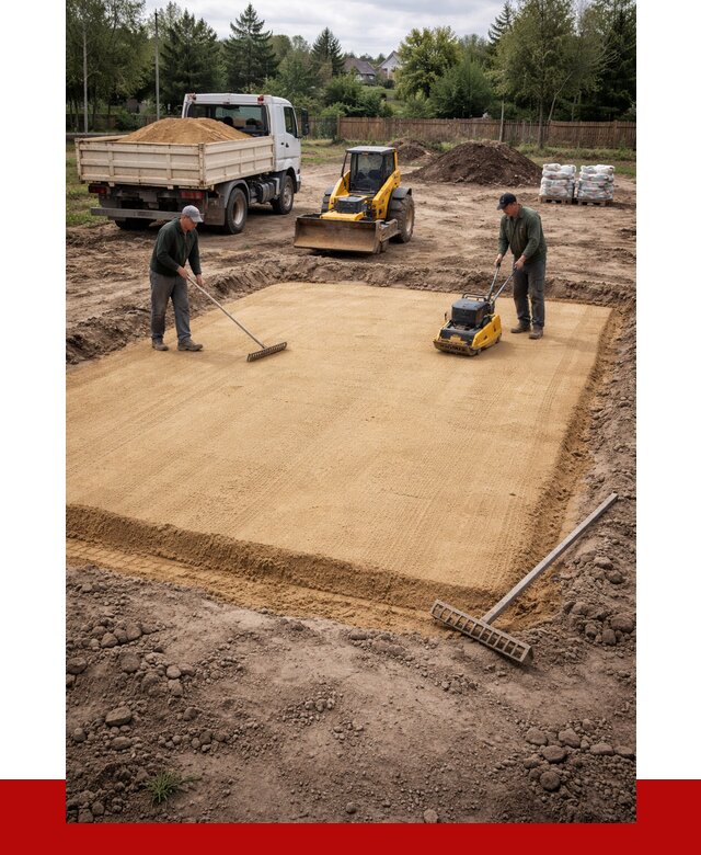 Устройство песчаной подушки в Снежинске от 4676 р. ПРОНЕРУДСнж