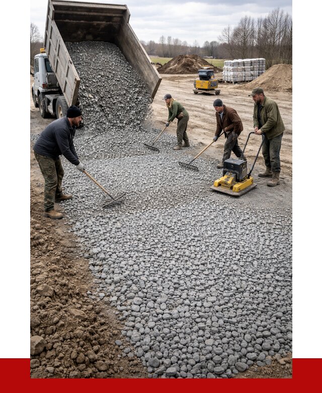 Устройство щебеночной подушки в Снежинске от 4676 р. ПРОНЕРУДСнж