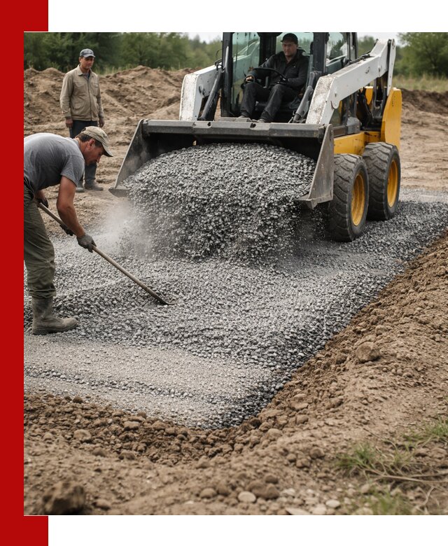 Устройство щебеночной подушки в Снежинске для дорог и фундаментов